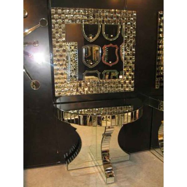 Modern Venetian Wall Mirror With Console Table
