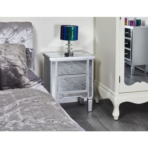 FLORENCE MIRRORED BEDSIDE TABLE