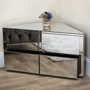 MIRRORED 4 DRAWER CORNER UNIT