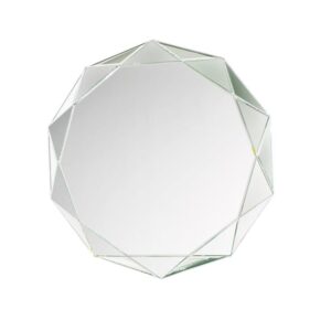 Round Silver Modern Wall Mirror