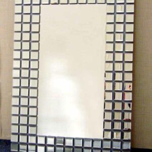 Rectangle Silver Crystal Decoration Wall Mirror