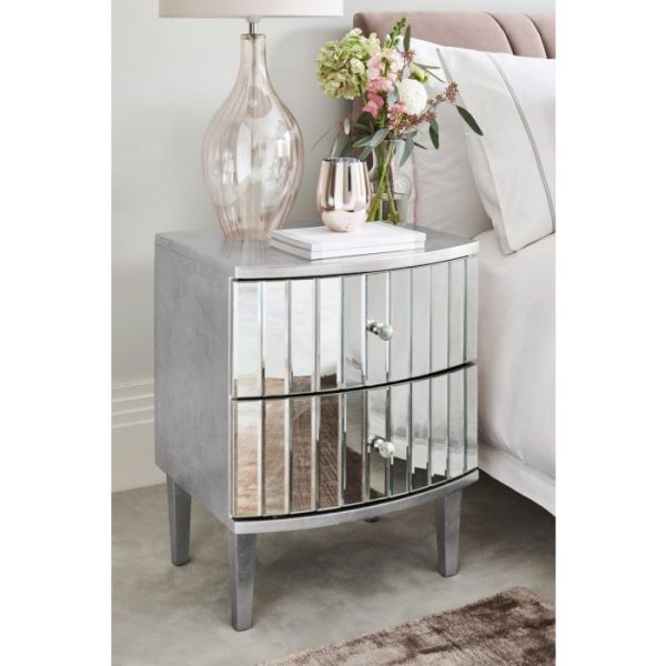 OPHELIA TWO DRAWER BEDSIDE TABLE