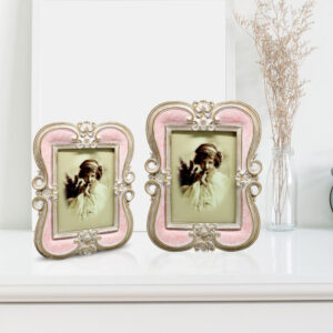 Table Photo Frame Set Of 2 - Pastel Pink