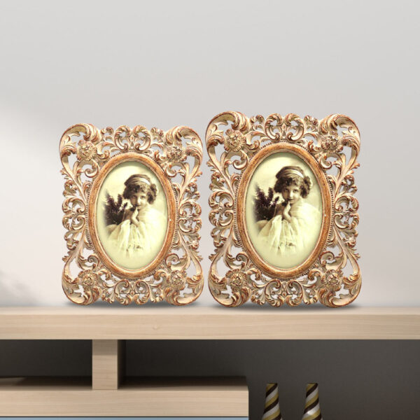 Table Photo Frame Set Of 2 - Rustic Vintage