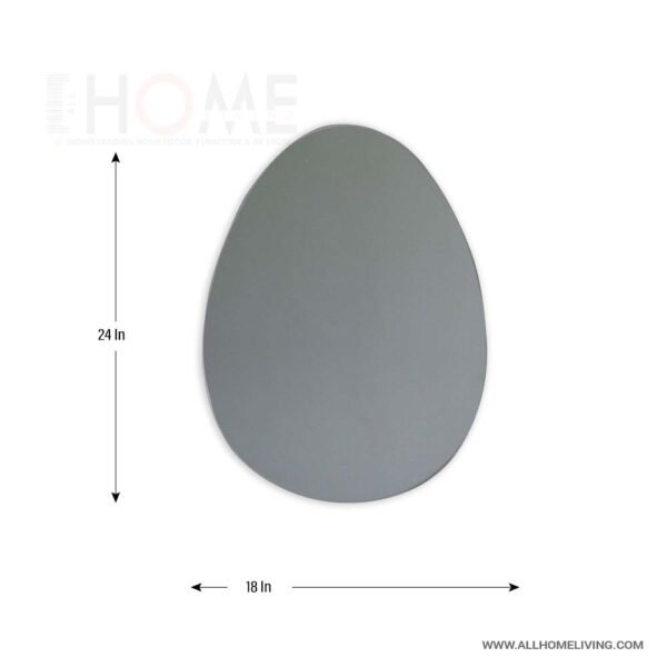 Frameless Egg Shape Wall Mirror