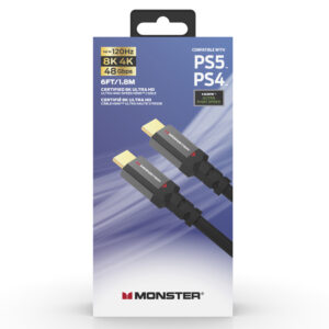 Monster ME 8KHDMI48G-6FT HDMI CABLE 8K ULTRA HD High Speed 48Gbps Cable