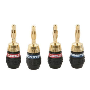 Monster Quick Lock MKII 24k Gold Banana Connectors (2 Pair)