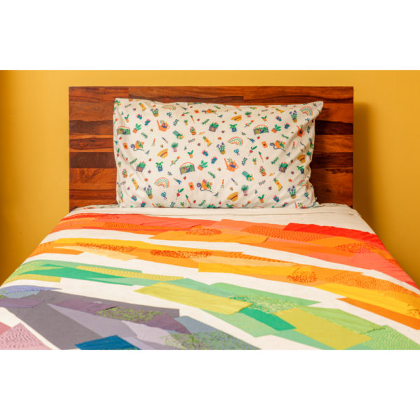 Tin Can Telephone Bed Cover-SINGLE