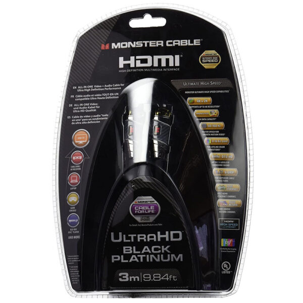 Monster Black Platinum Ultimate High Speed HDMI Cable with Ethernet - Multilingual