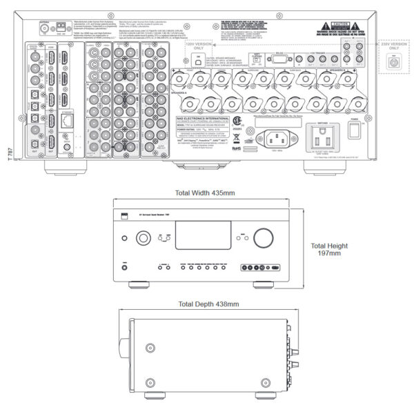 NAD A/V Surround Sound Receiver – NAD T 787