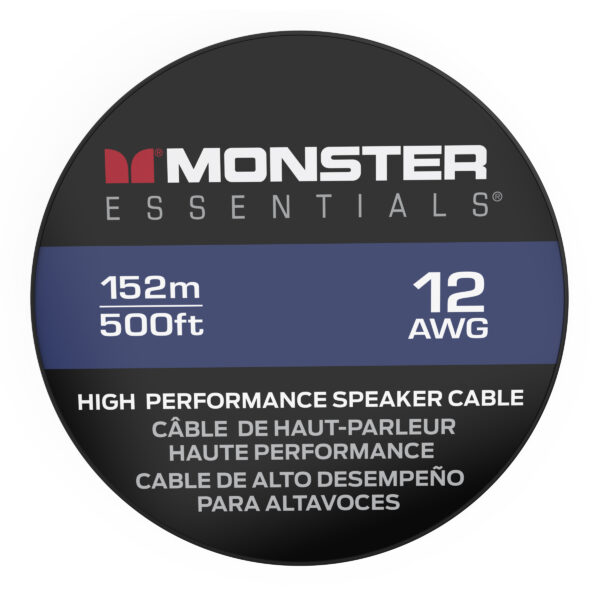 Monster 12 AWG 500FT Speaker Copper Wire Cable Spool ME S12-500