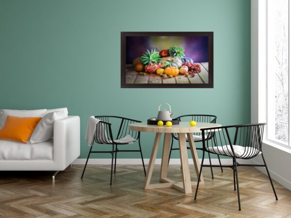 Dining Room with fruit painting