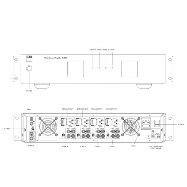 NAD Multi-Channel Amplifier - CI 980