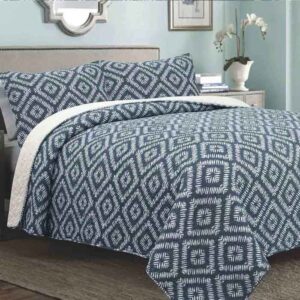 Cotton Blue Quilted Bedspread/ Blanket (Copy)