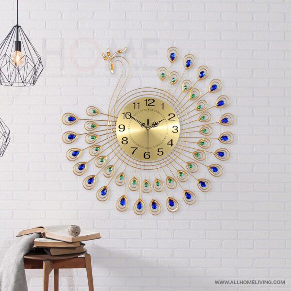 Peacock Exclusive Wall Clock In Metal